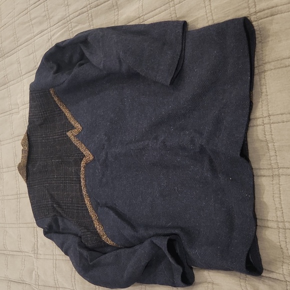 Chic Women's Blue and Black Mary Flannagan Blazer Size M! - Picture 7 of 8